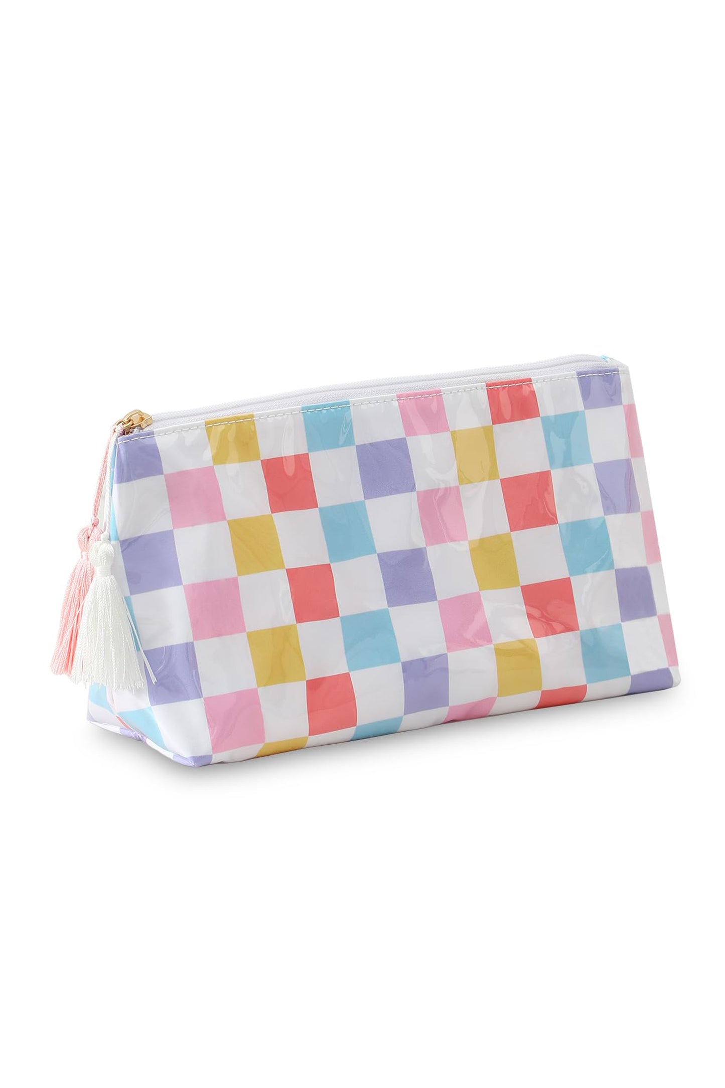 Checkered Makeup Bag