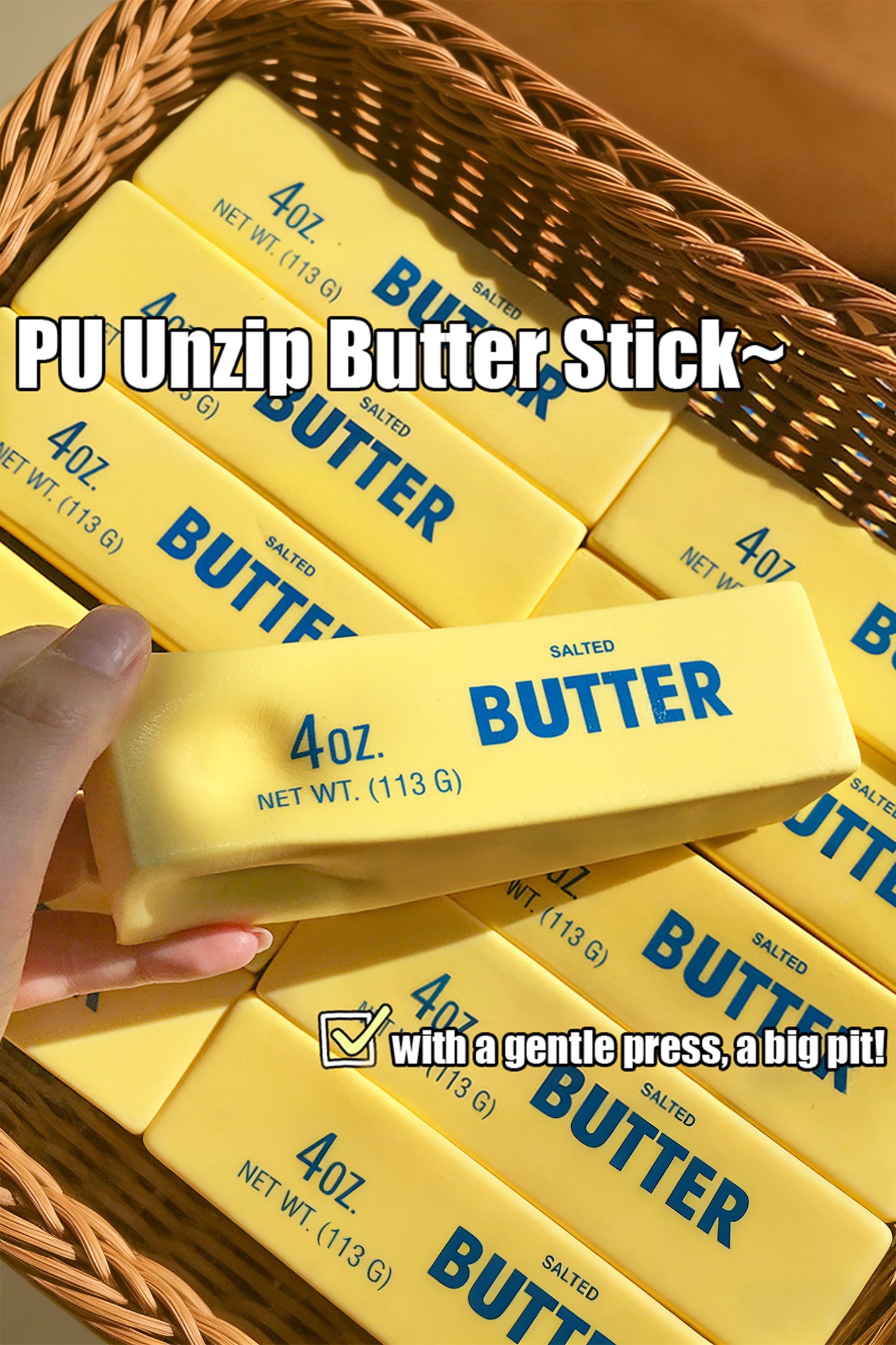 Yellow Butter Pressure Toy
