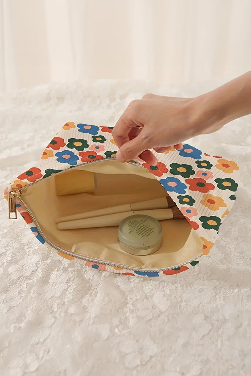 Flower Cosmetic Bag