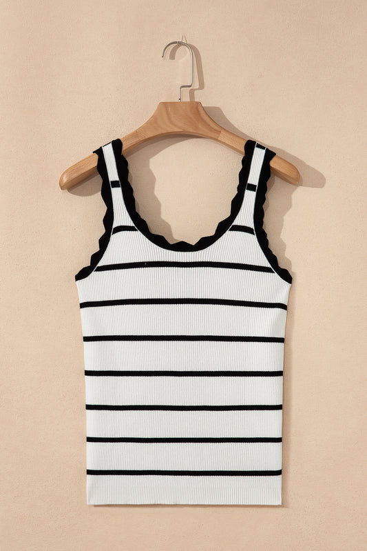 Black Striped Sweater Vest