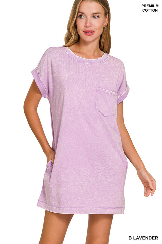 Cotton Washed T-Shirts Dress