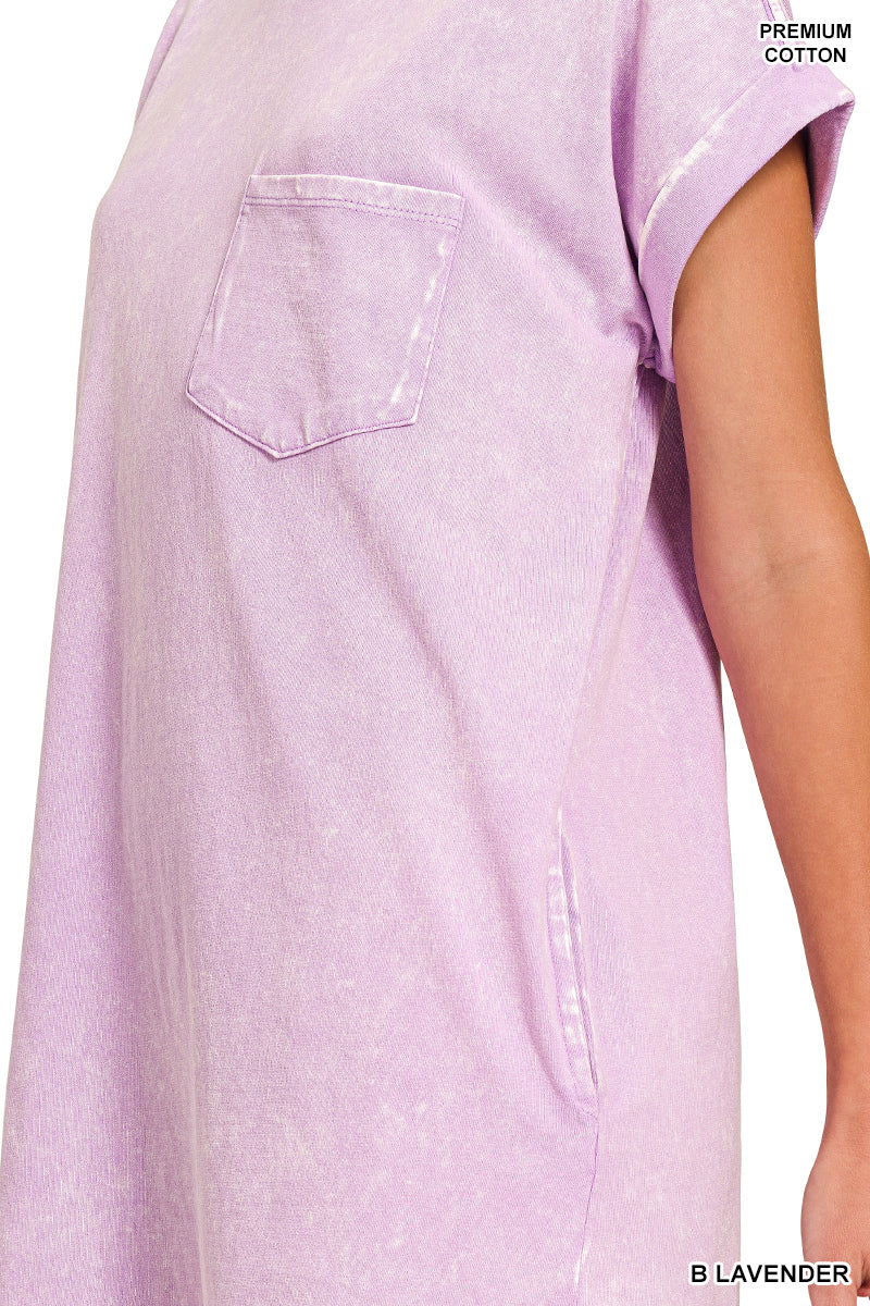 Cotton Washed T-Shirts Dress