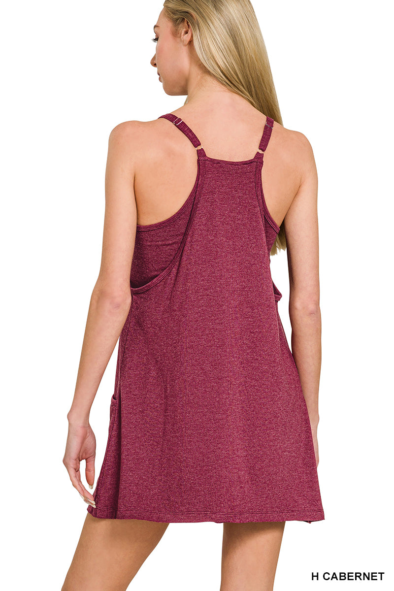 Mini dress with romper liner