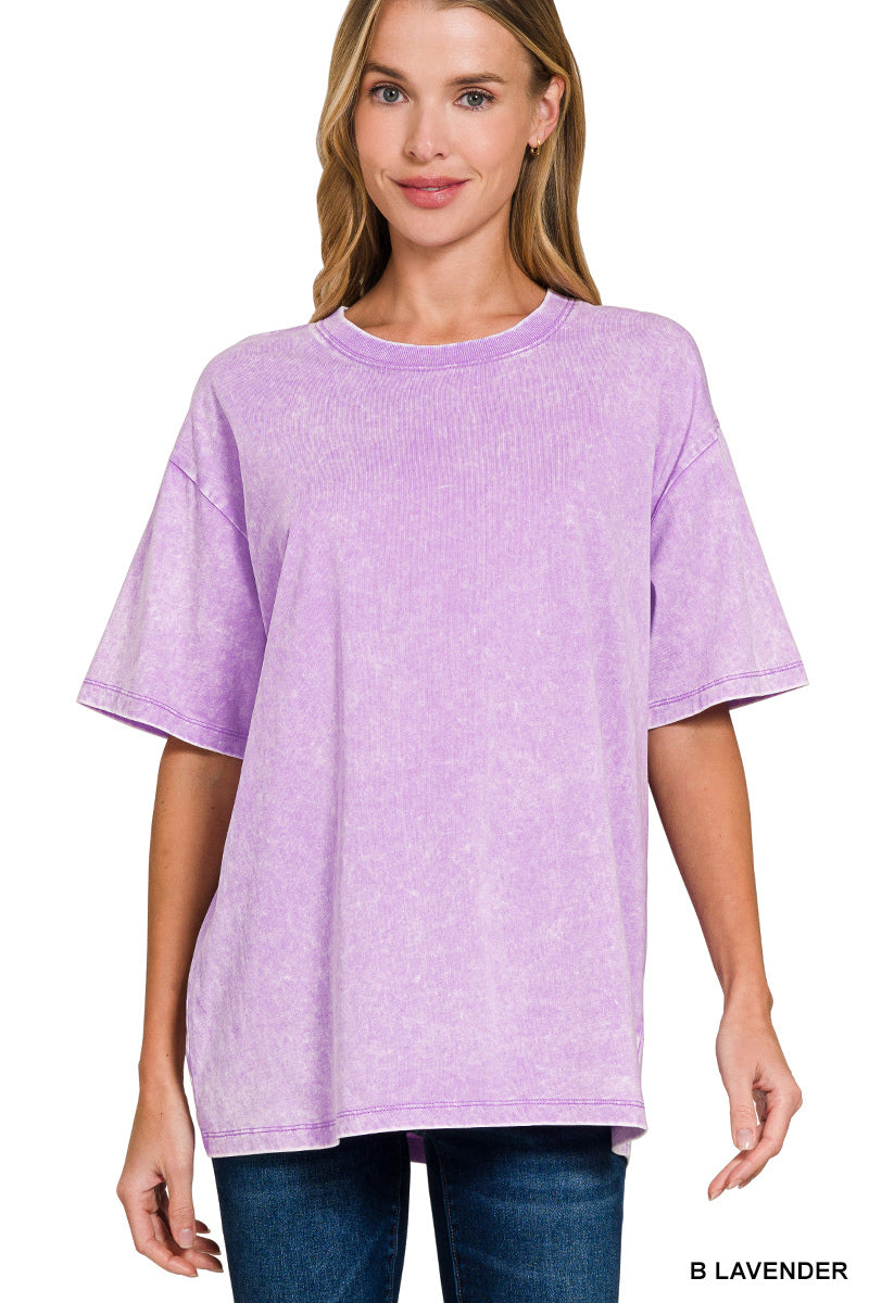 Washed Short Sleeve Top