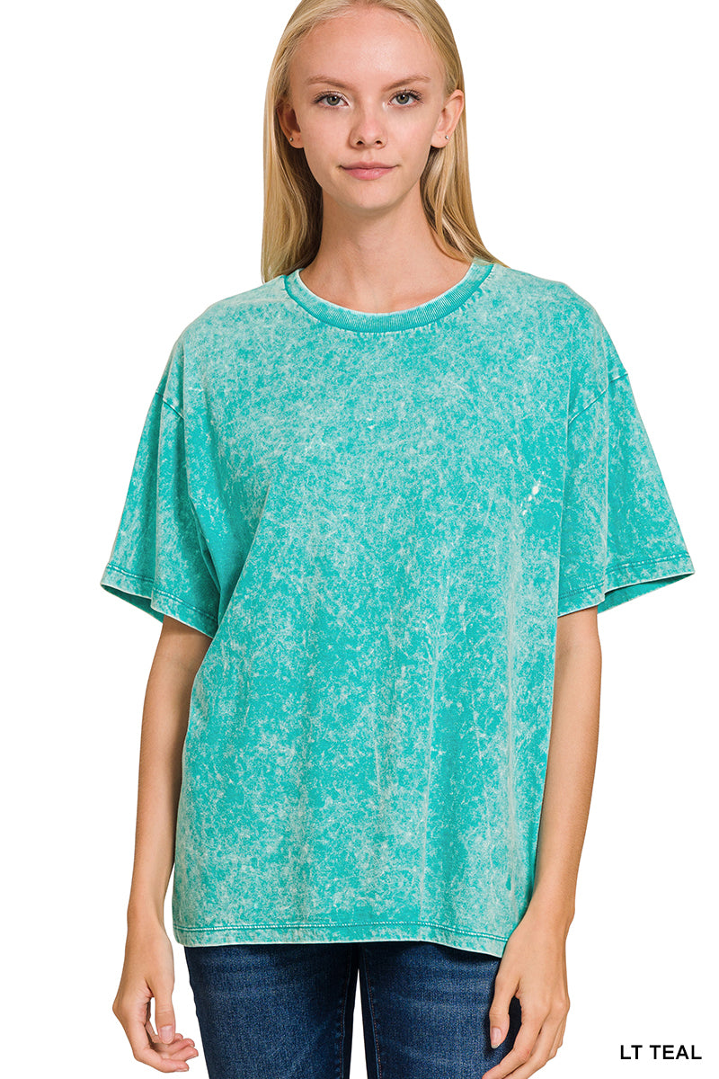 Washed Short Sleeve Top