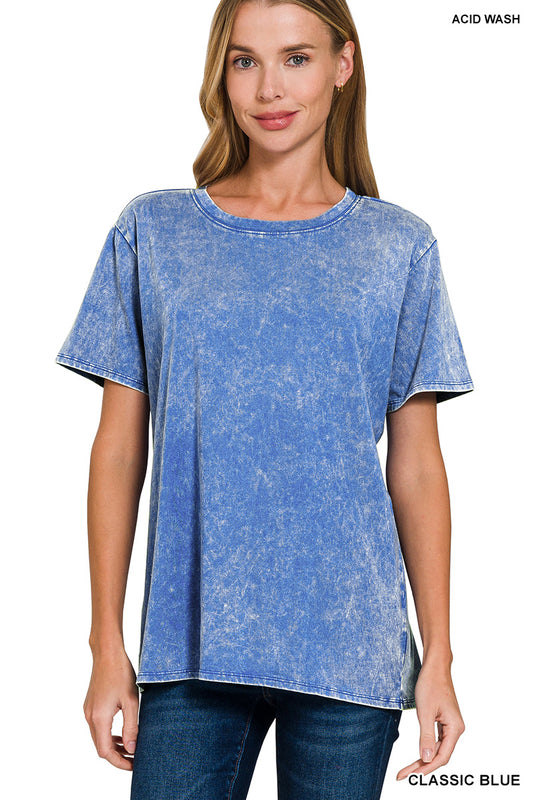 Washed Short Sleeve Top