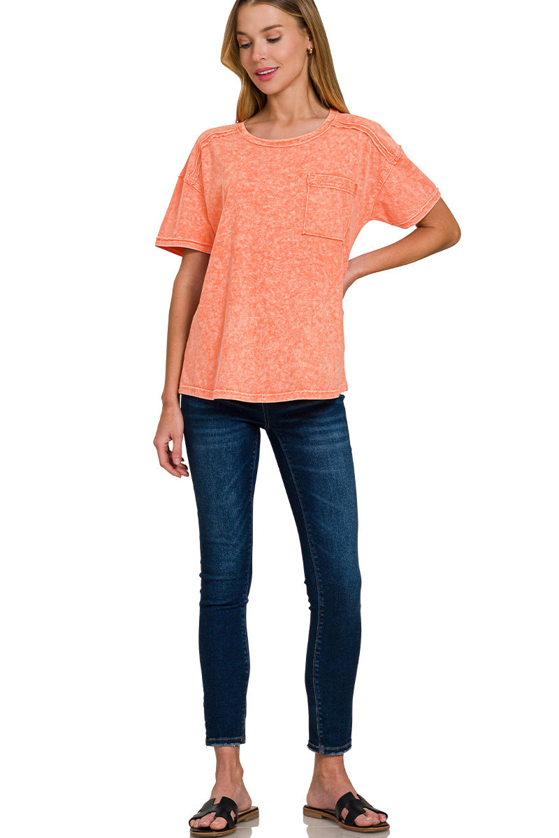 Halo snow washed tee
