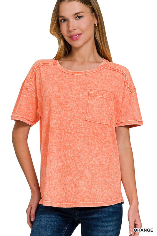 Halo snow washed tee