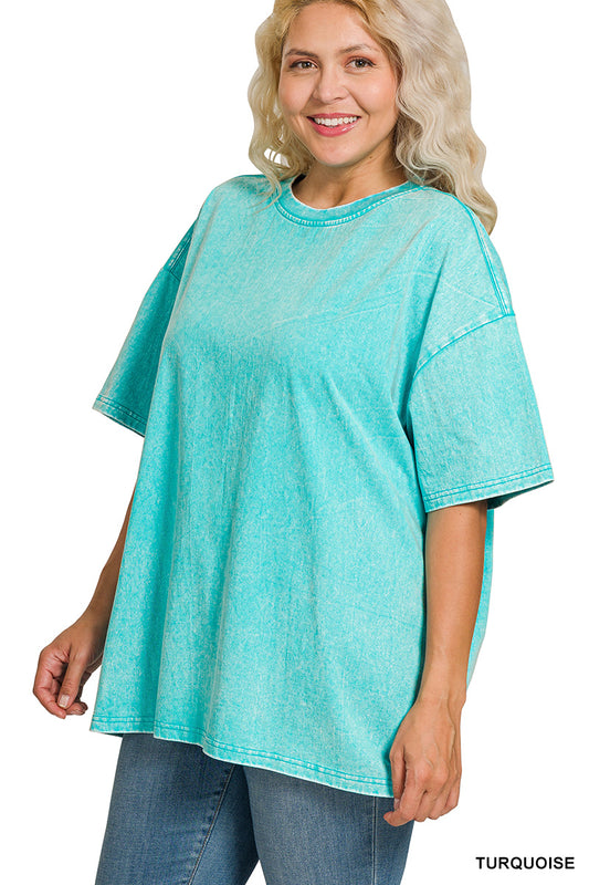Plus washed oversized tee