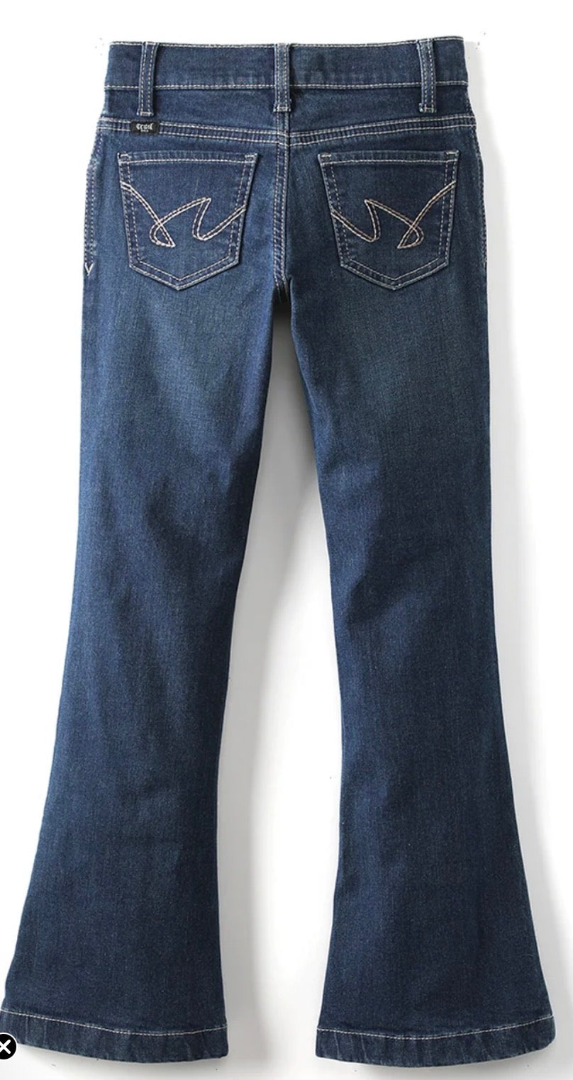 Girl's Violet Trouser - Dark Stonewash