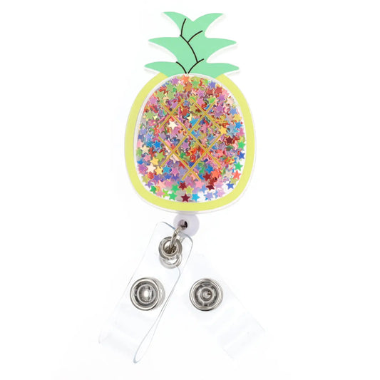 Shaker Badge Reel- Pineapple