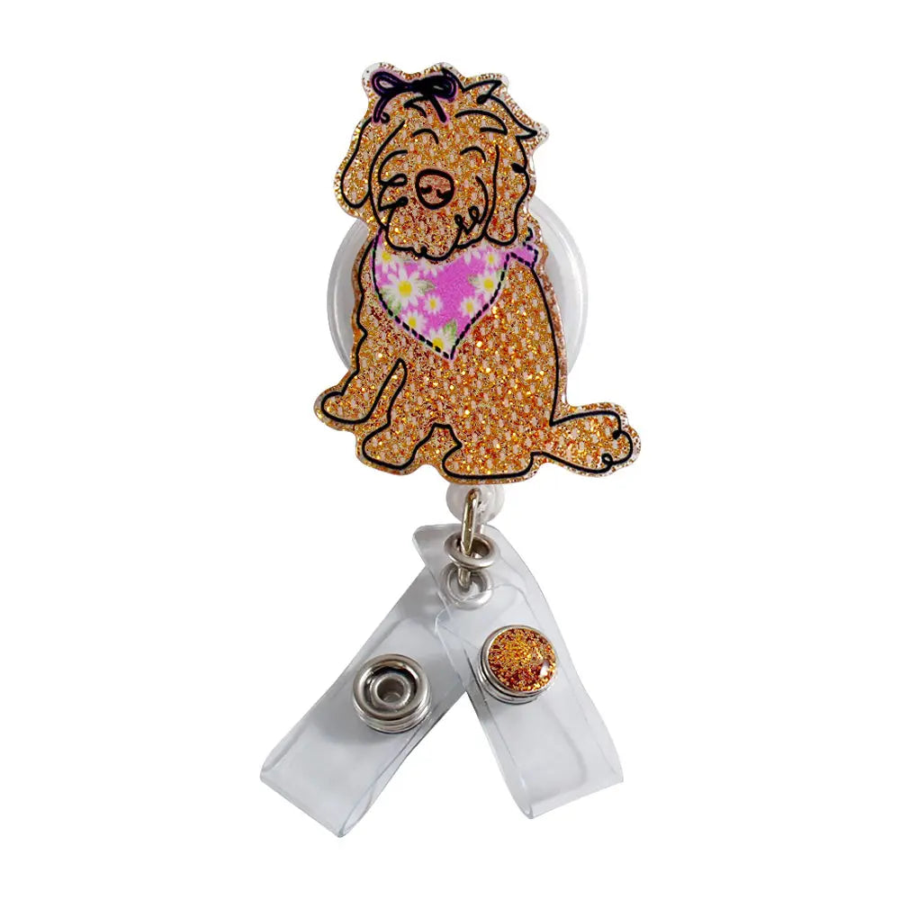 Glitterific Badge Reel- dog