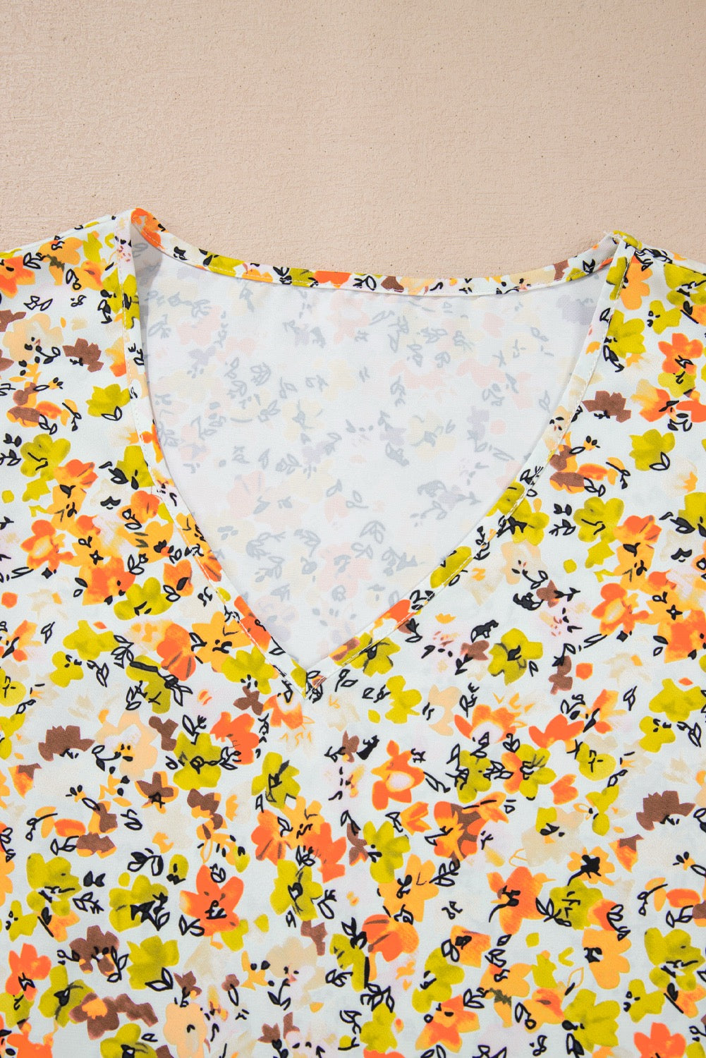 Floral V-neck Tank Top
