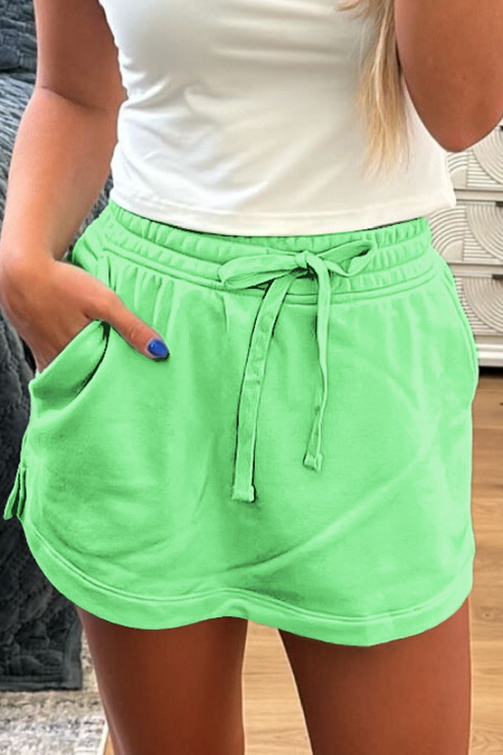 Light Green French Terry Skort