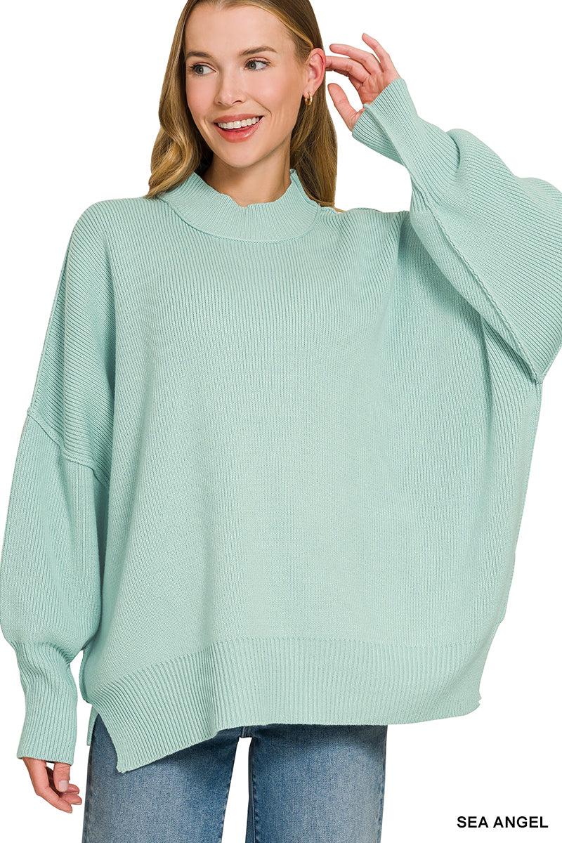 Side Slit Oversized Sweater