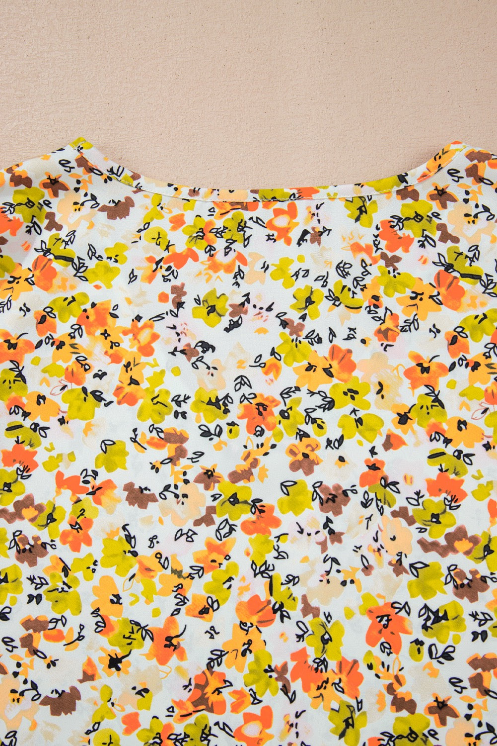 Floral Ruffled V-Neck Tank Top