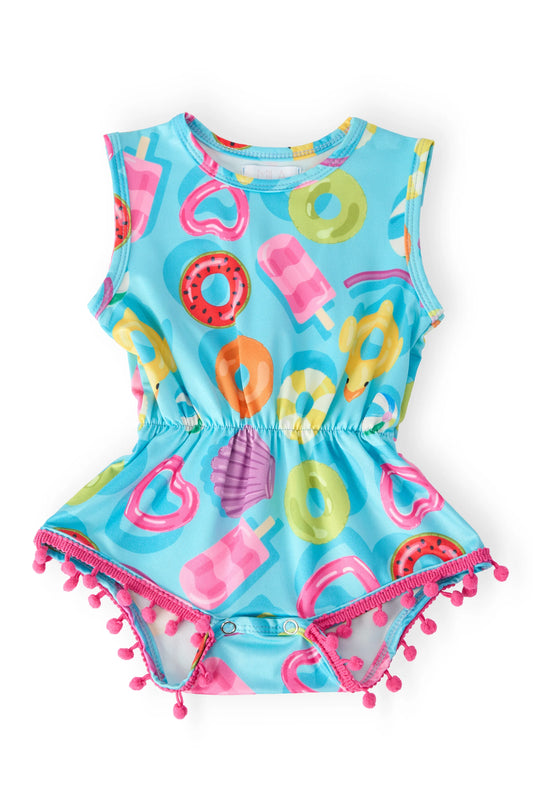 Fun Floaties Pom Pom Romper