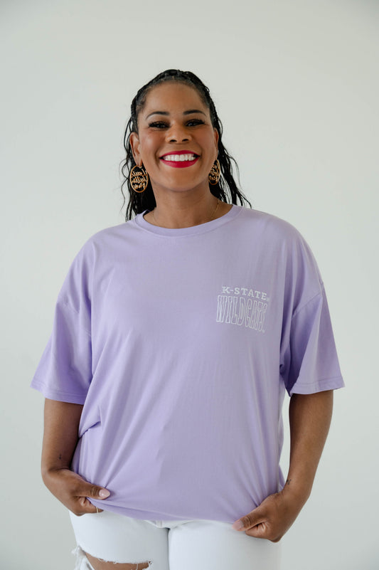 Kansas State Billboard Embroidery OS Band Tee