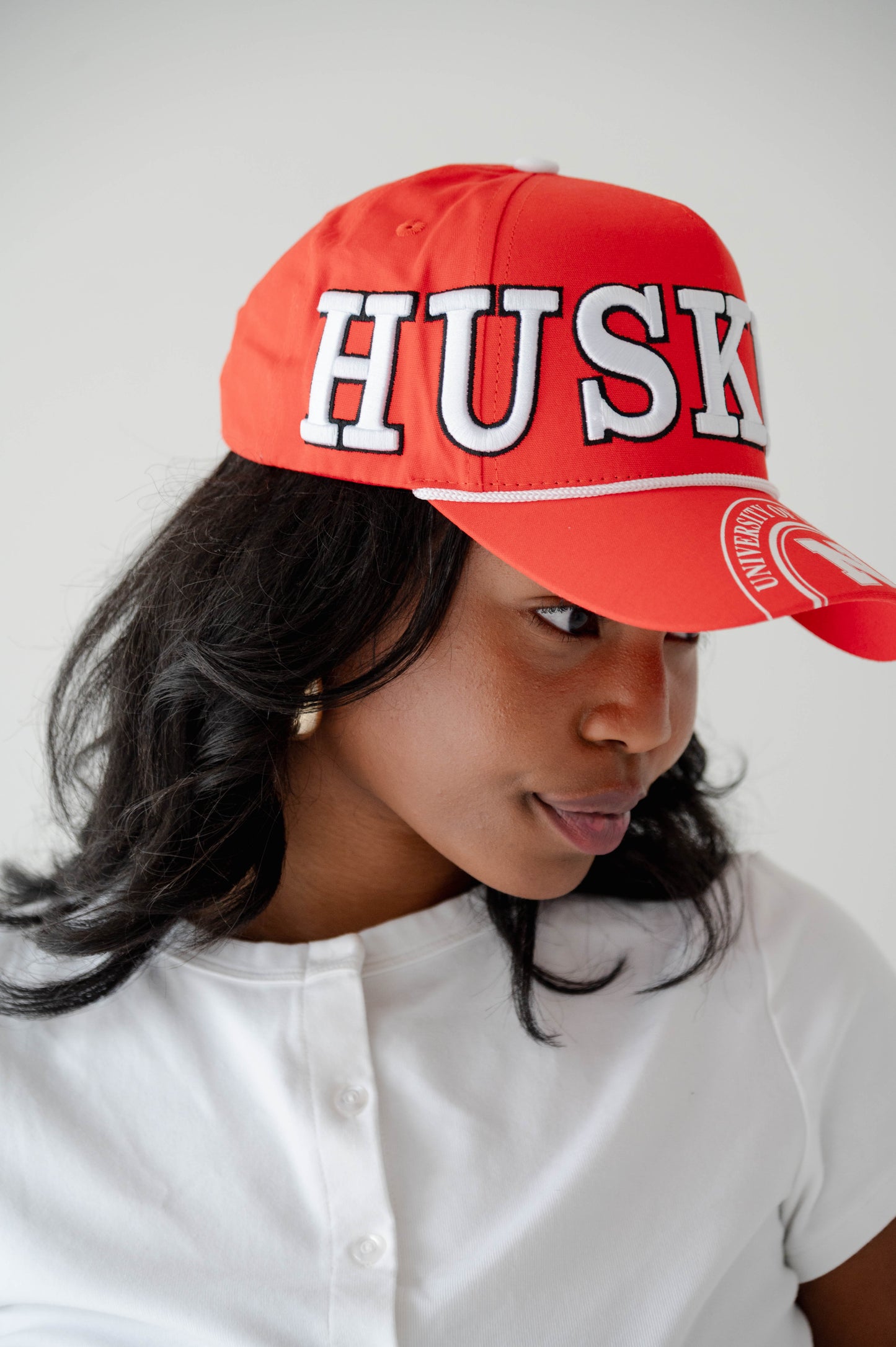 Nebraska Phipps Split Hat 5 Panel Canvas Baseball Hat