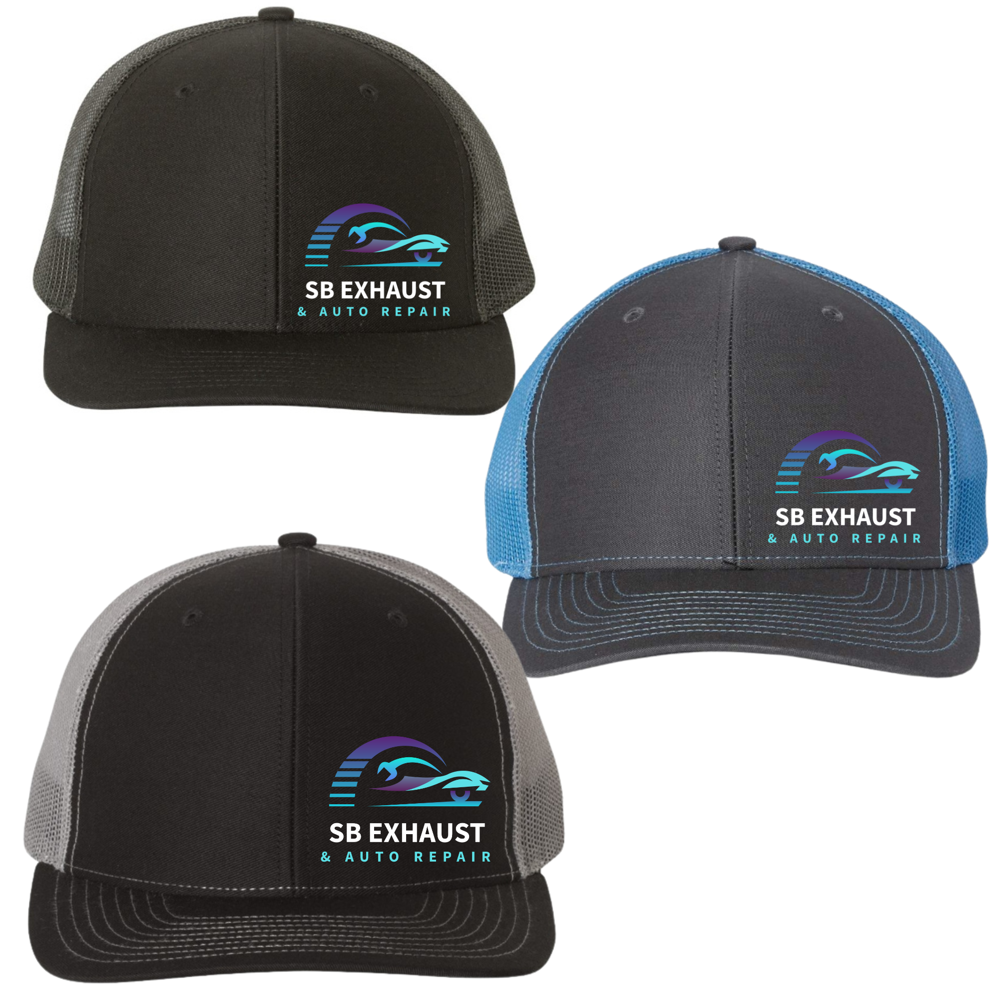 SB Exhaust Auto Repair Hats – W7 Design Company