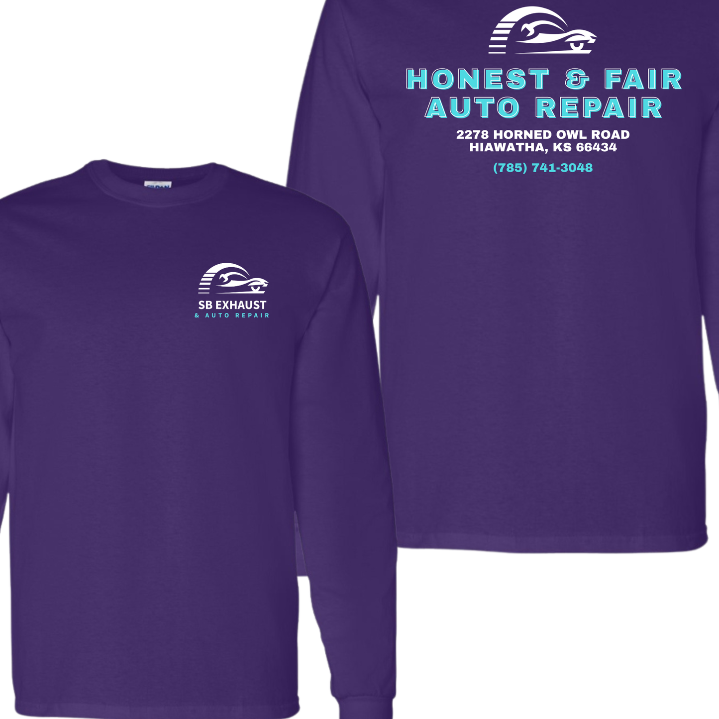 SB Exhaust Auto Repair Long Sleeve Tees