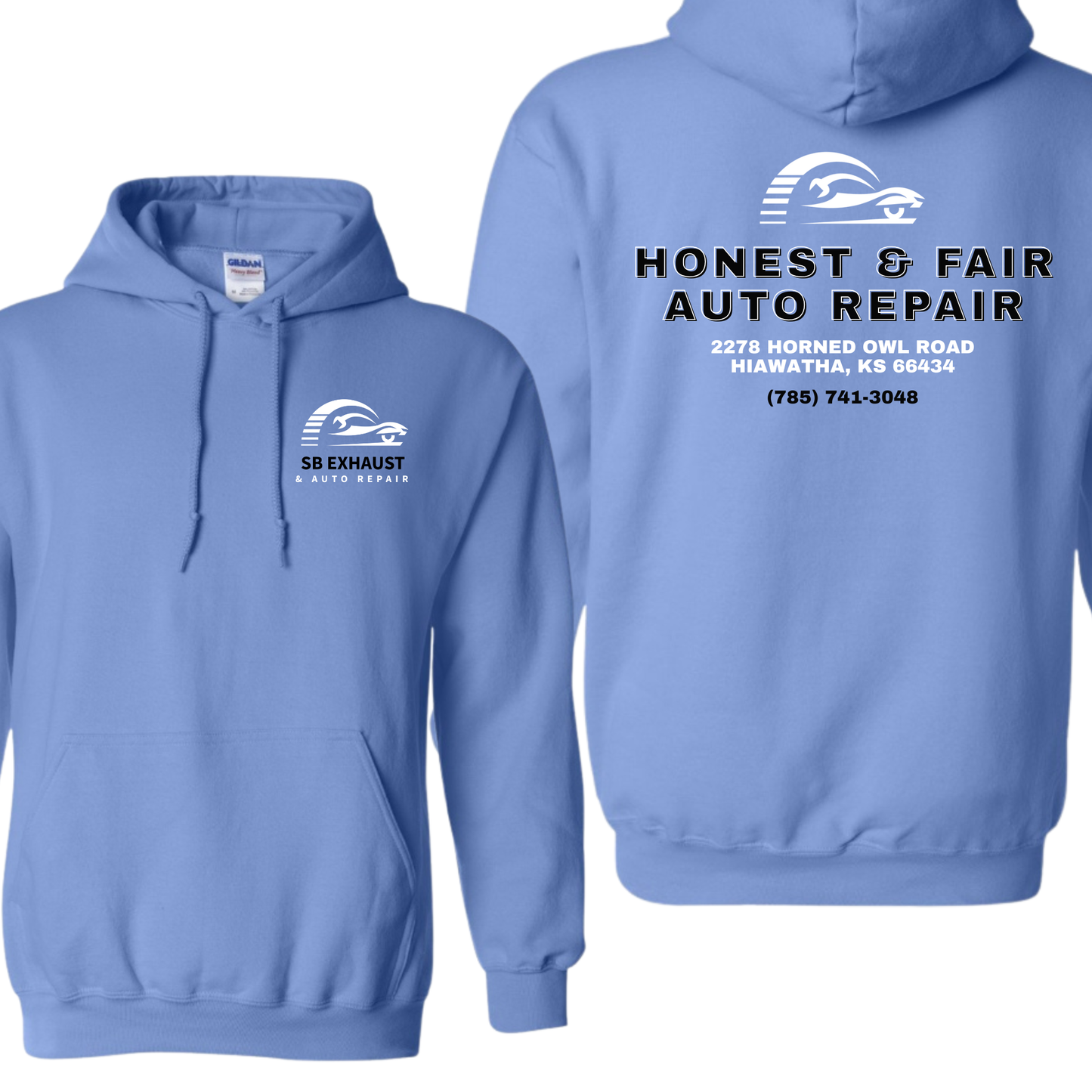 SB Exhaust Auto Repair Hoodies