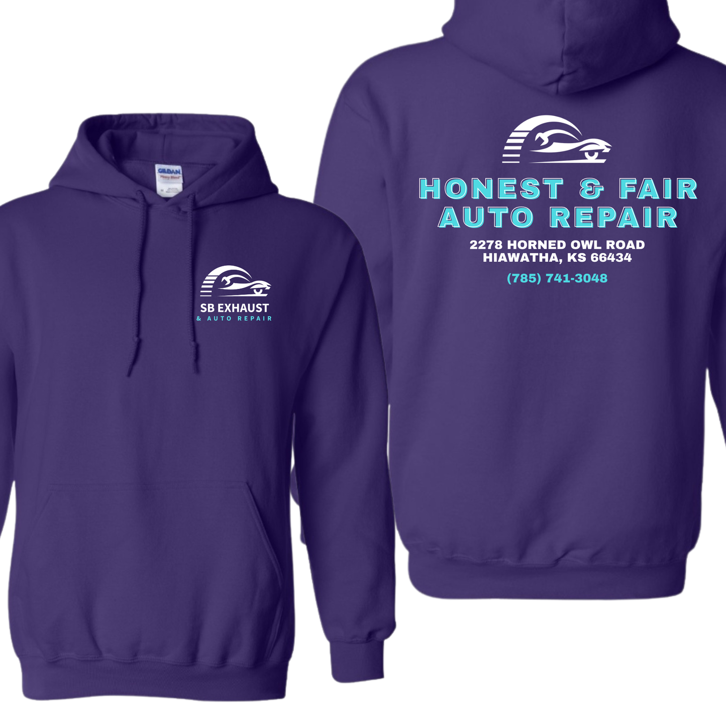 SB Exhaust Auto Repair Hoodies