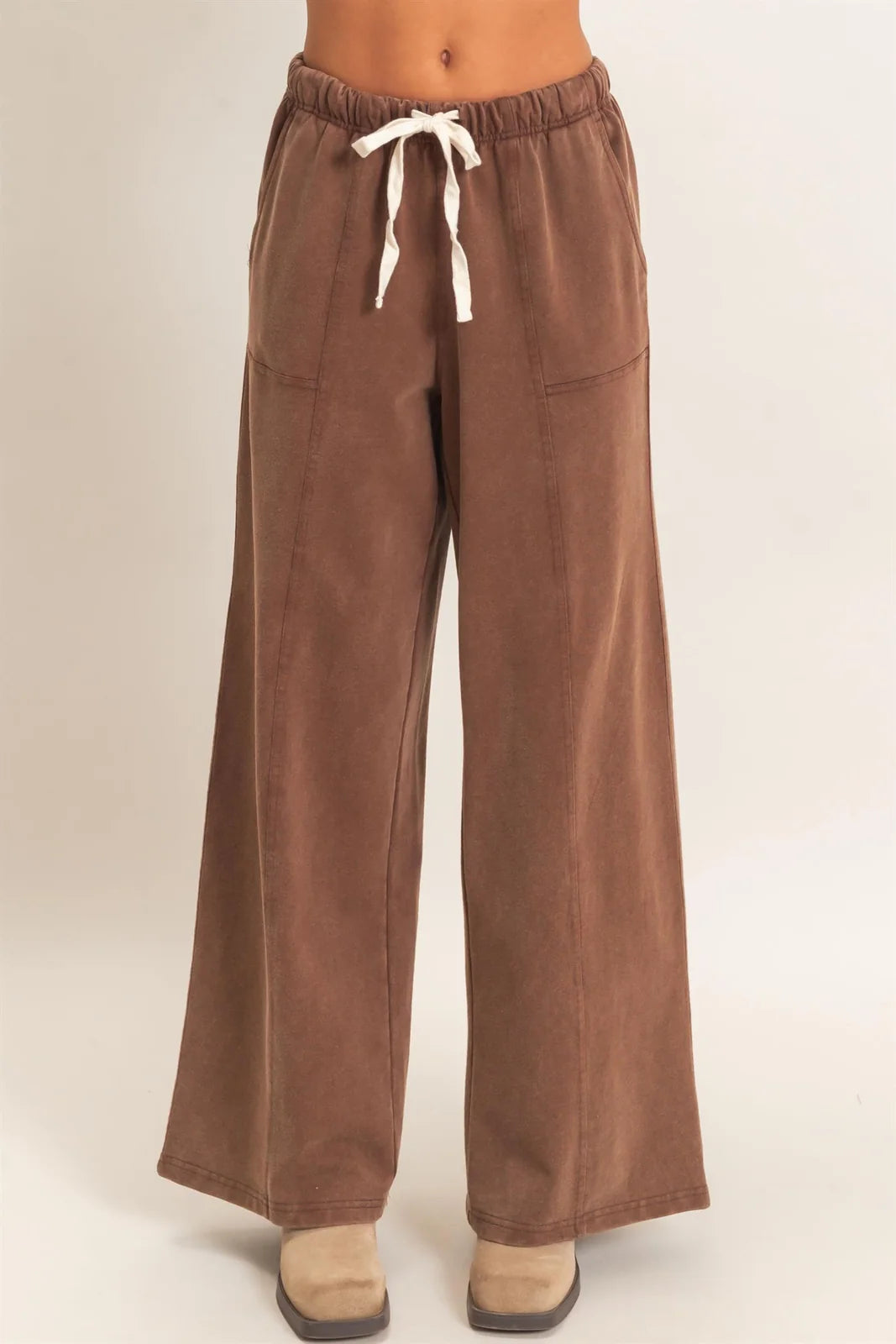 Acid Wash Drawstring Pants