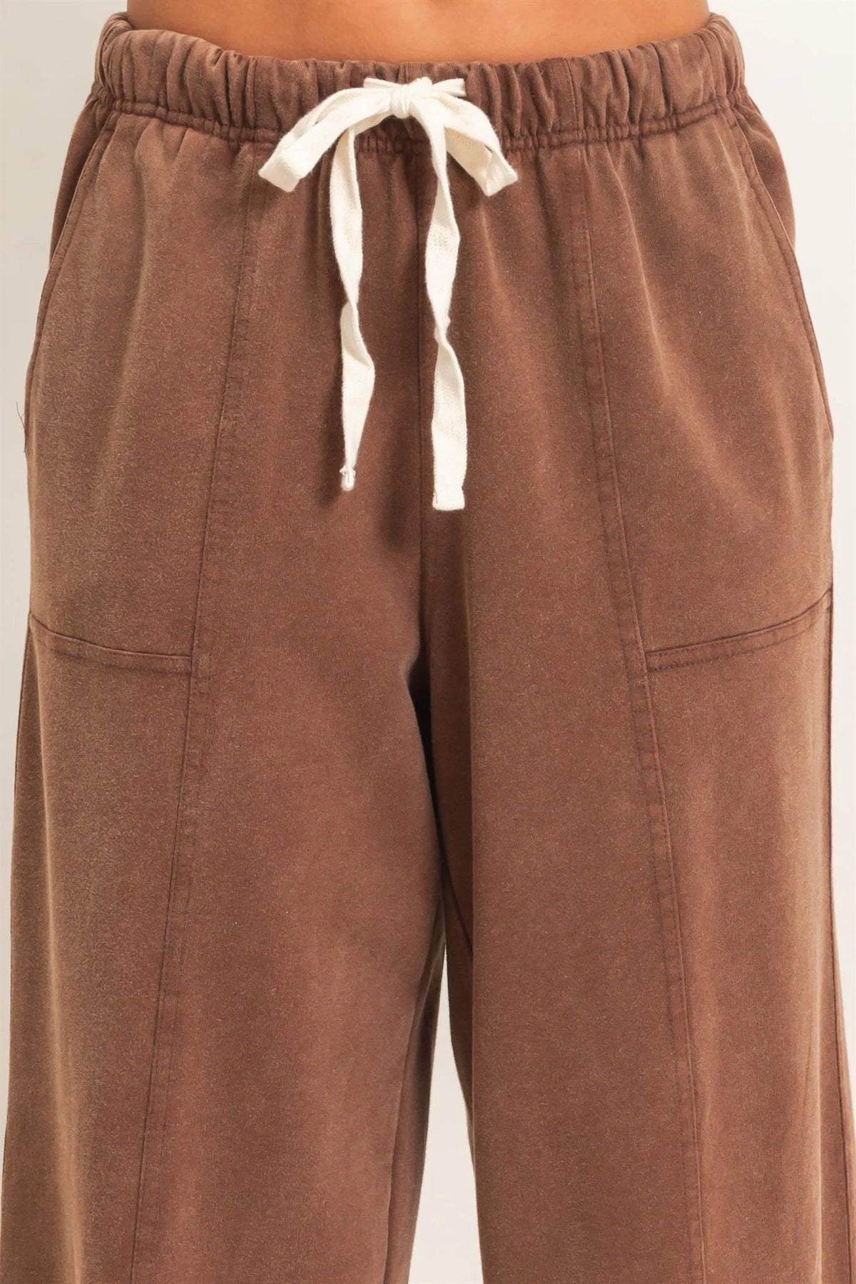 Acid Wash Drawstring Pants