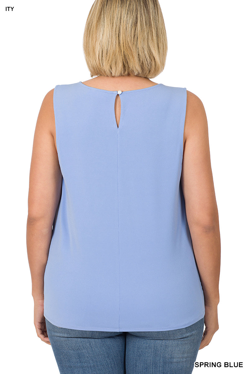 Sleeveless Pleat Top