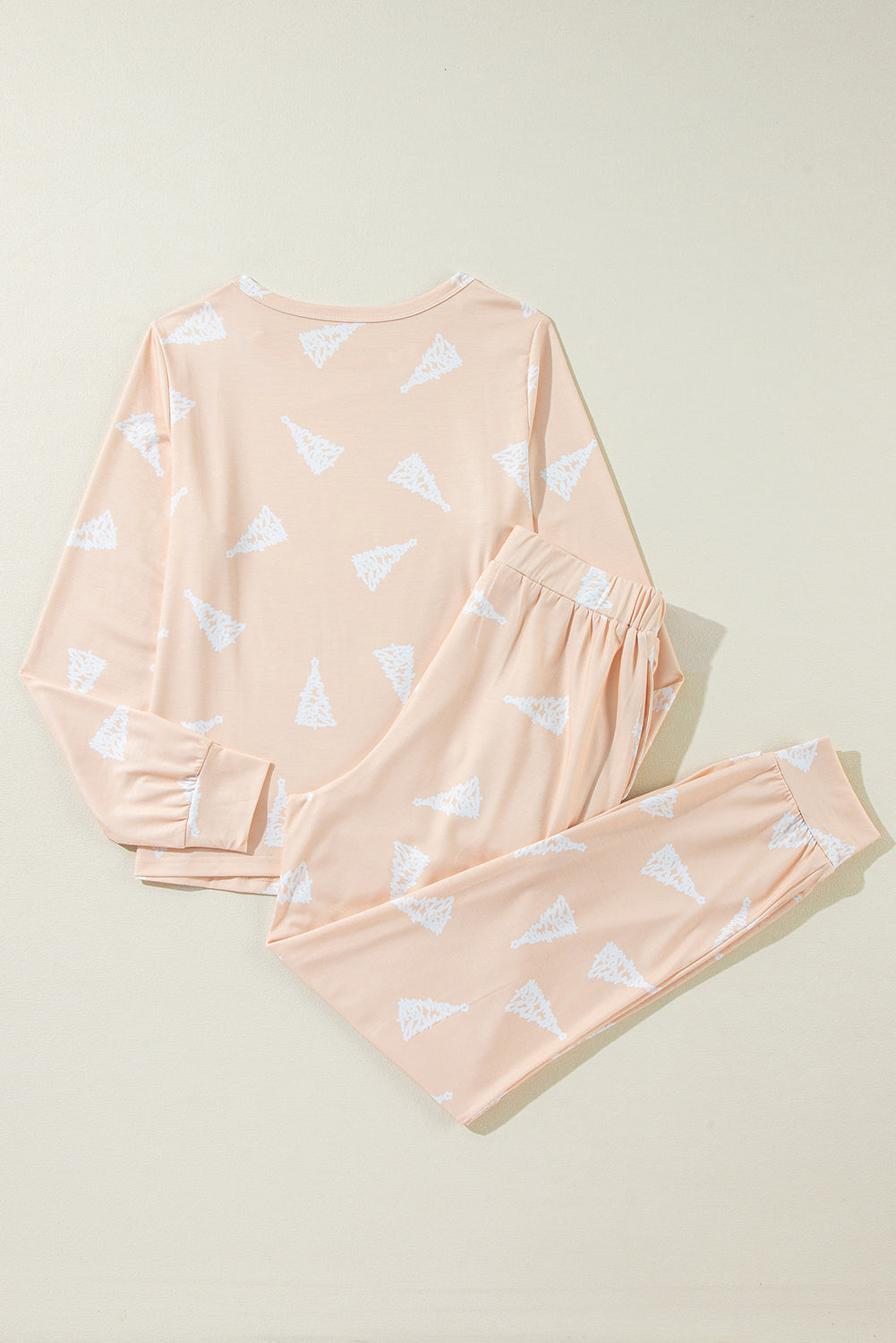 Apricot Christmas Tree Pajama Set