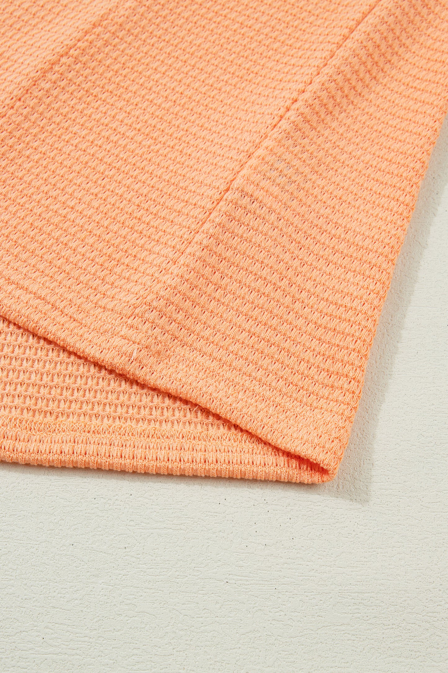 Waffle V-Neck Top