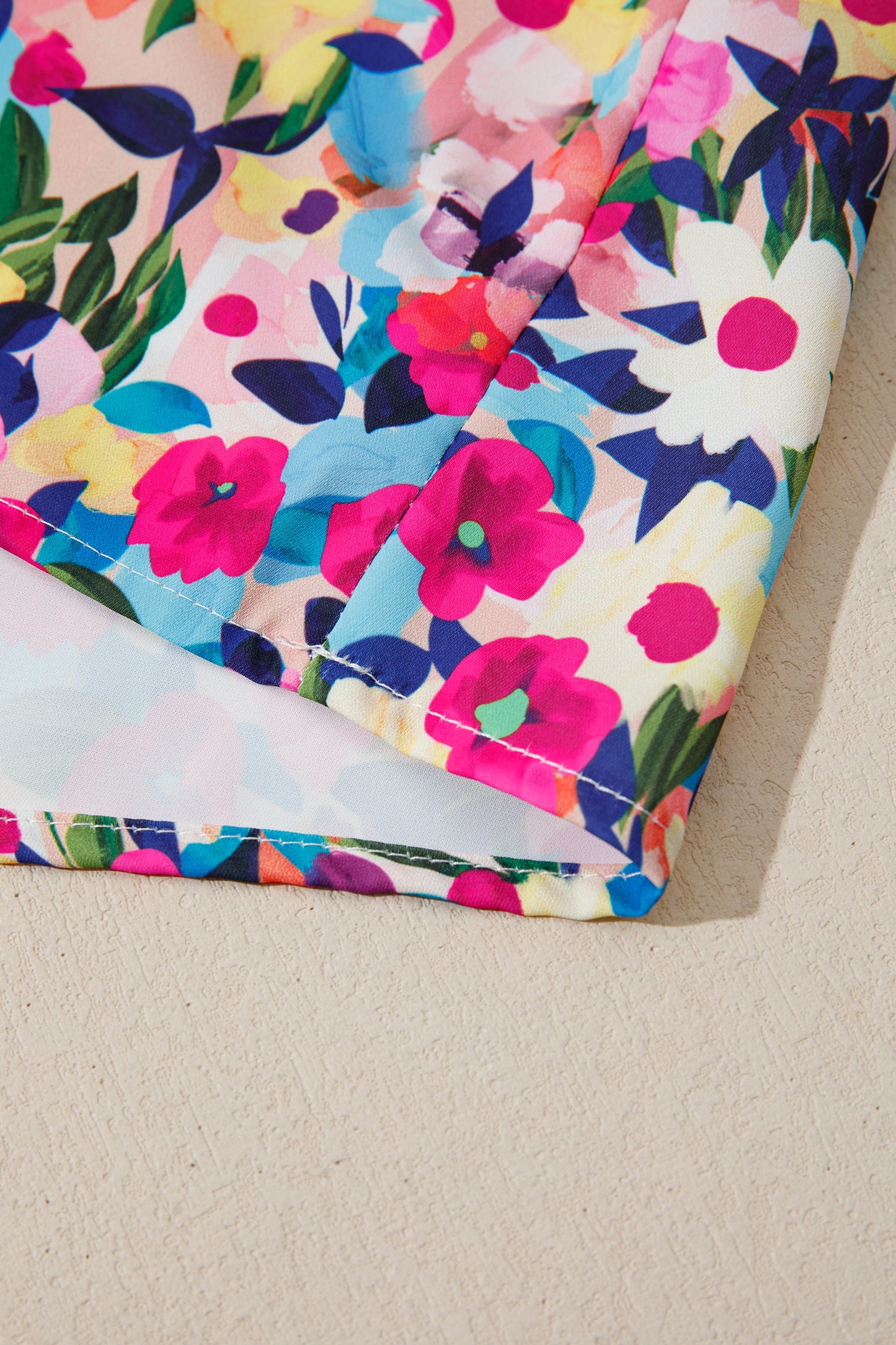 Flower Puff Sleeve Blouse