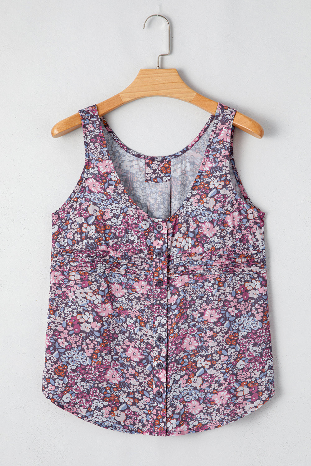 Floral Buttoned Tank