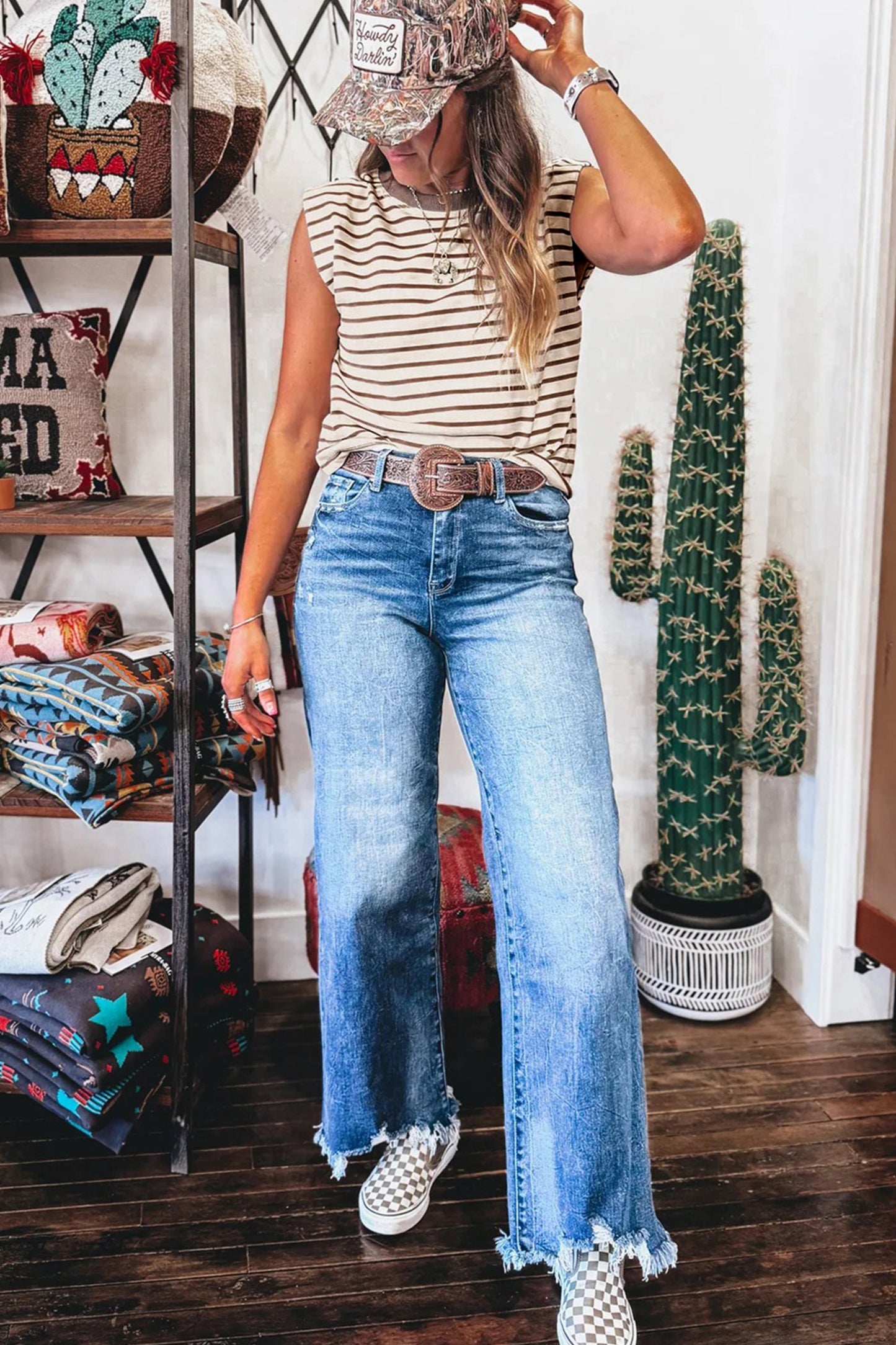 Brown Stripe Tank