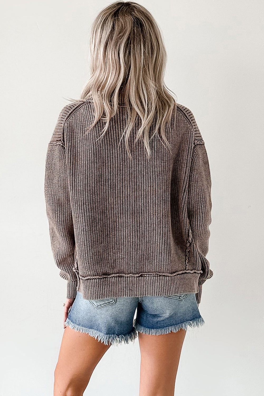 Mineral Wash Patchwork Cardigan