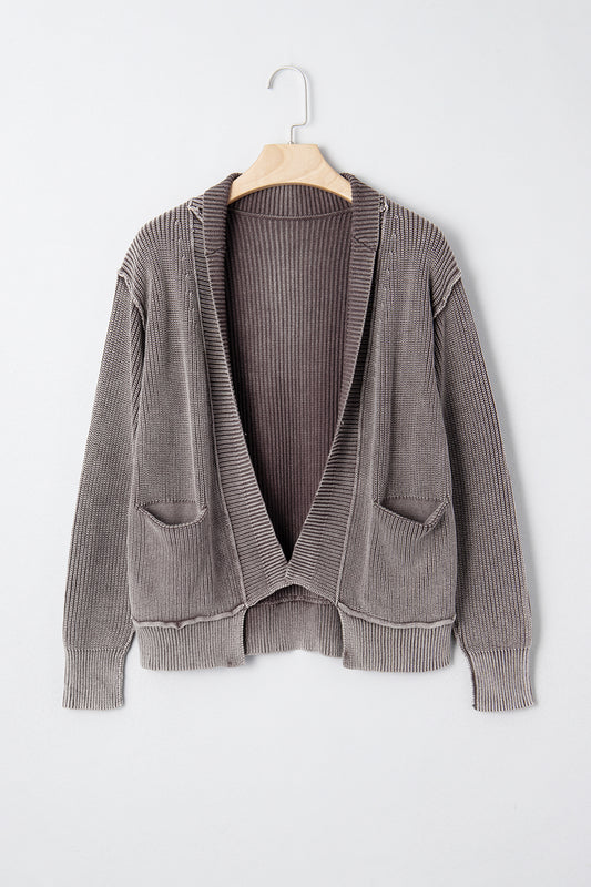 Mineral Wash Patchwork Cardigan