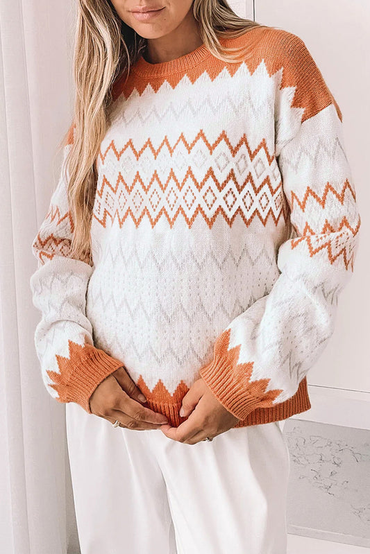 Zigzag Knitted Sweater