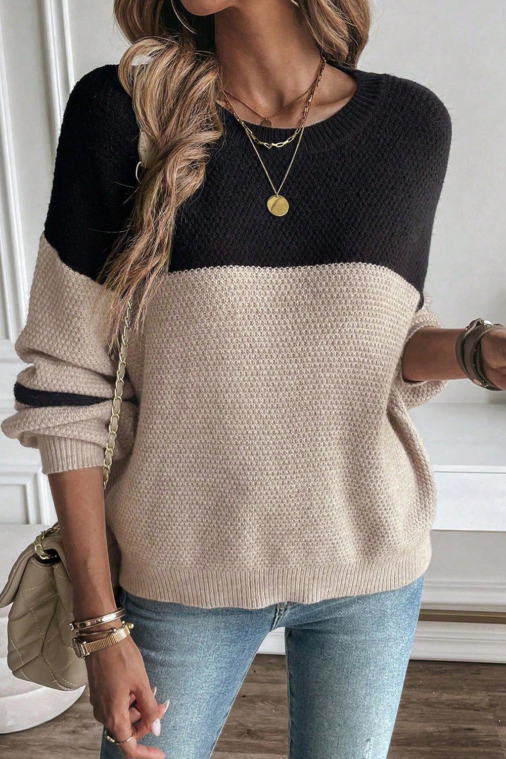 Parchment Knit Striped Sweater