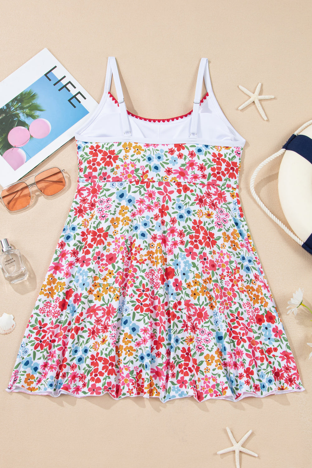 Floral One Piece Swim Dress