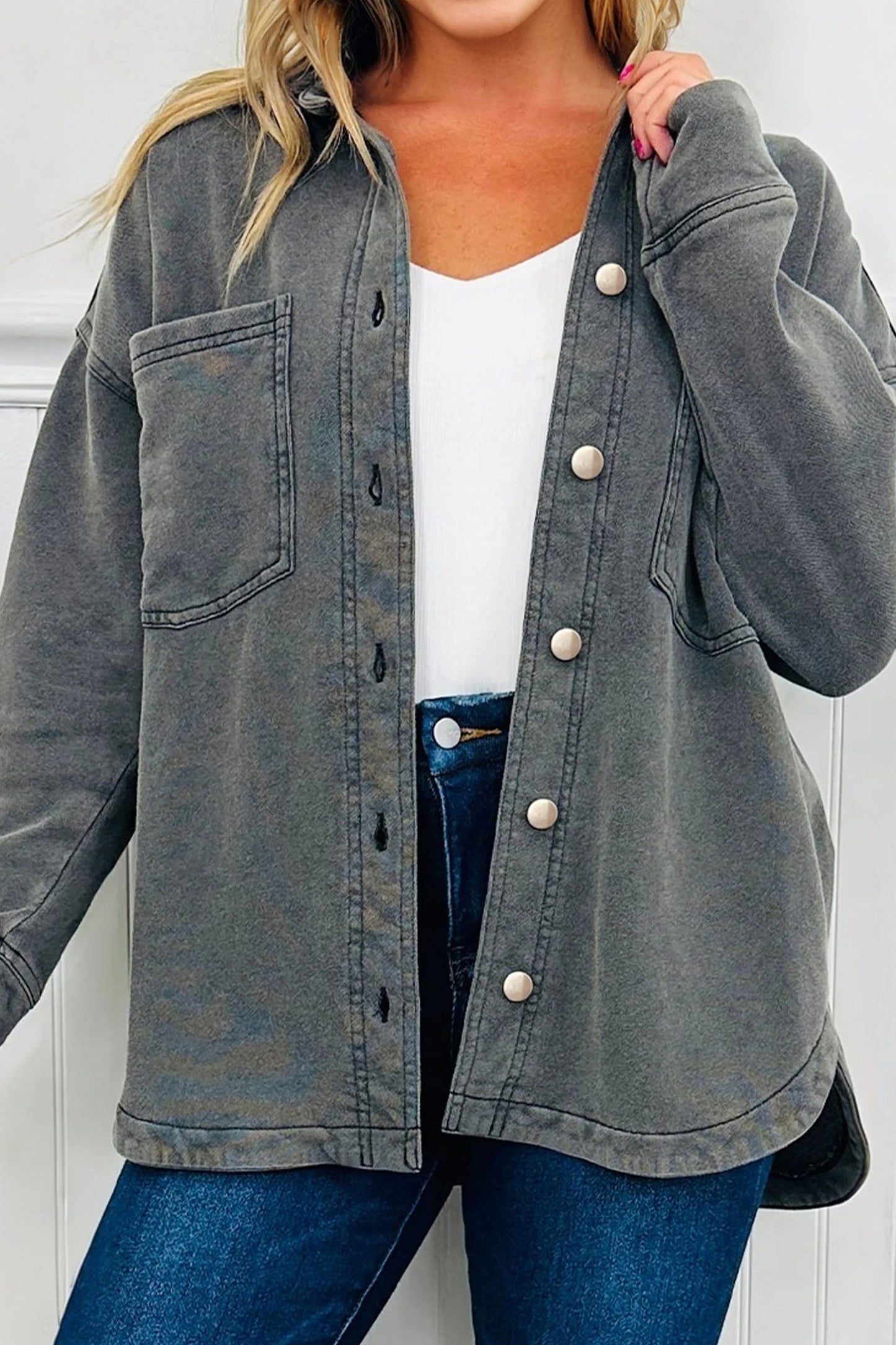 Mineral Wash Shacket