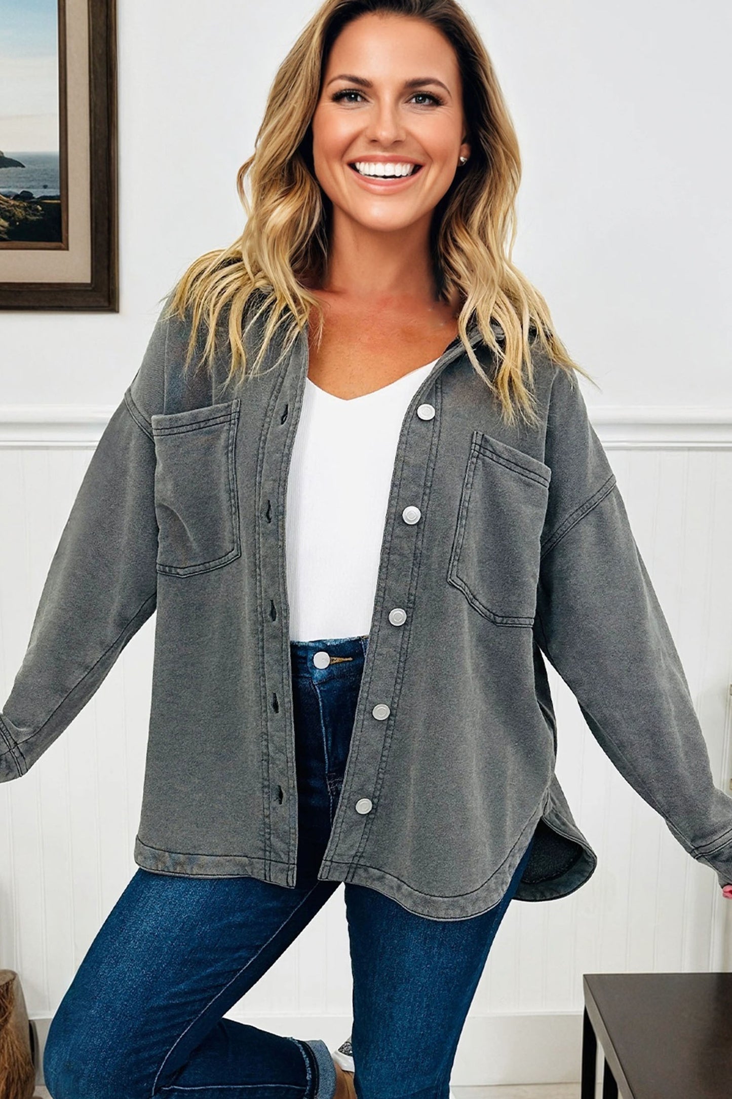 Mineral Wash Shacket