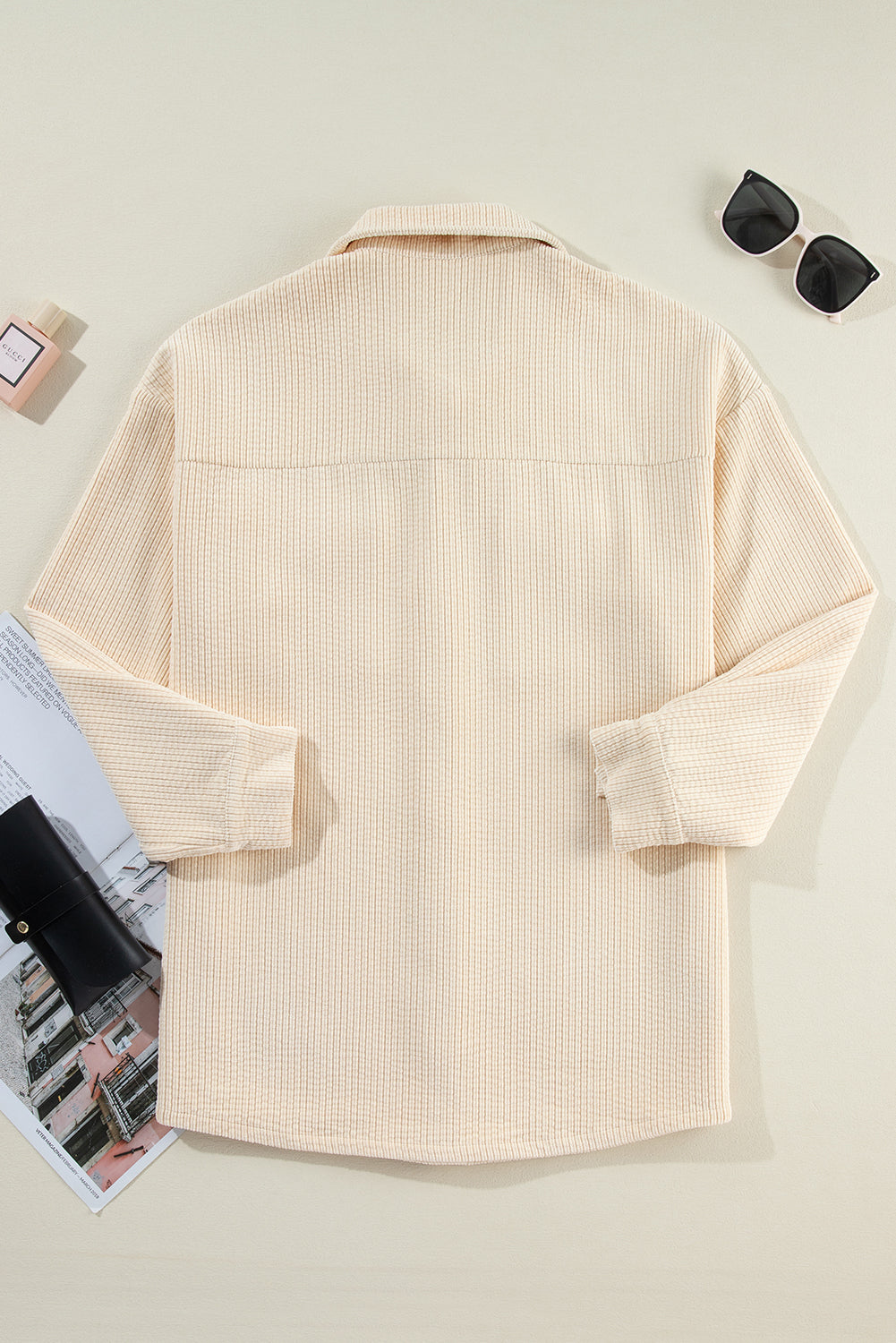 Oatmeal Corduroy Shacket