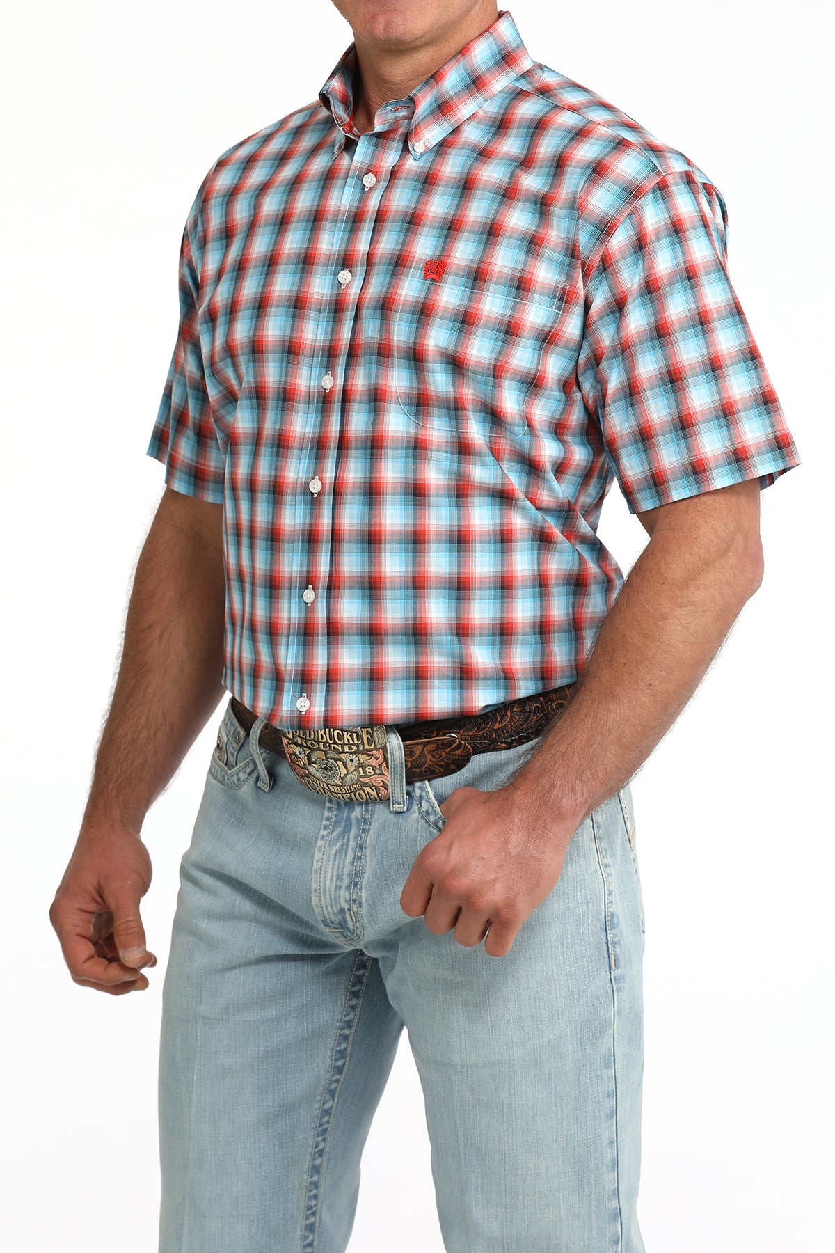 MENS S/S PLAID