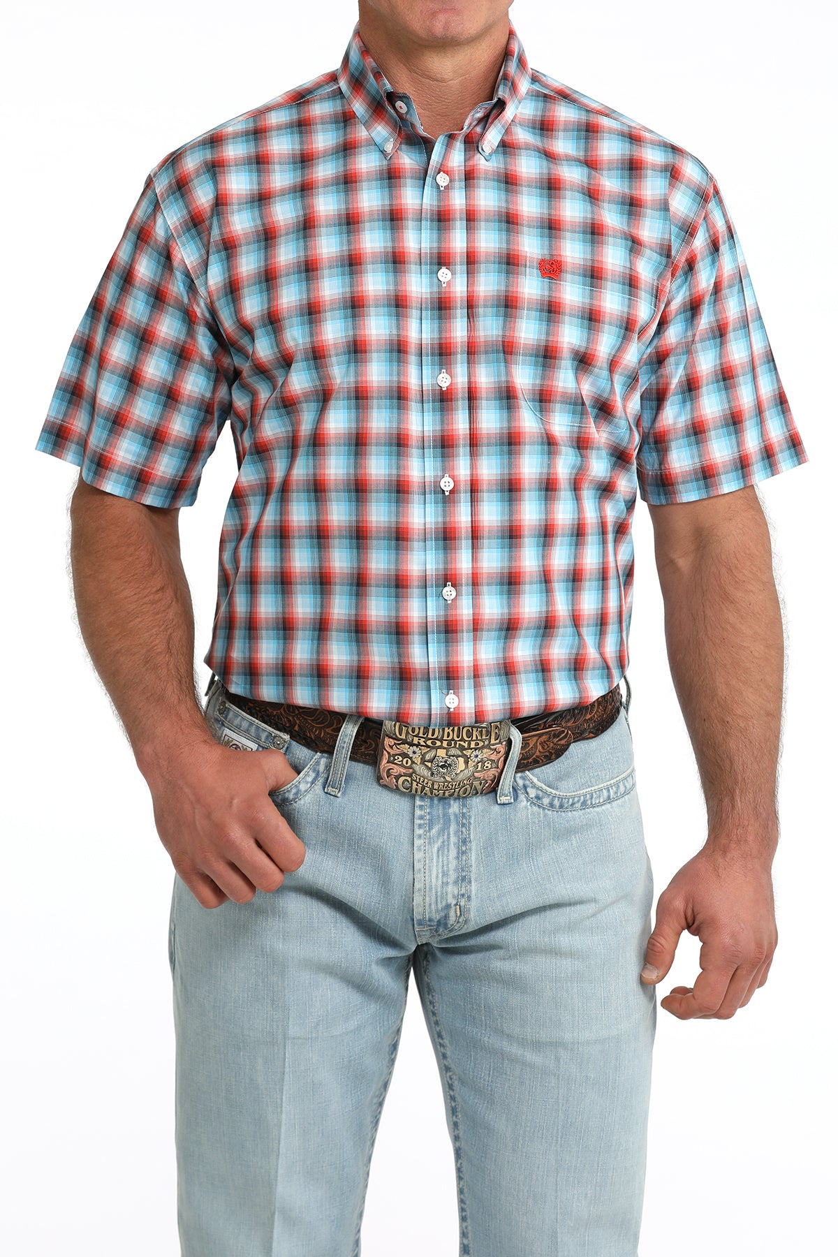 MENS S/S PLAID