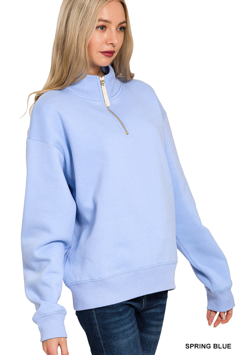 Fleece Half Zip Sweatshirt