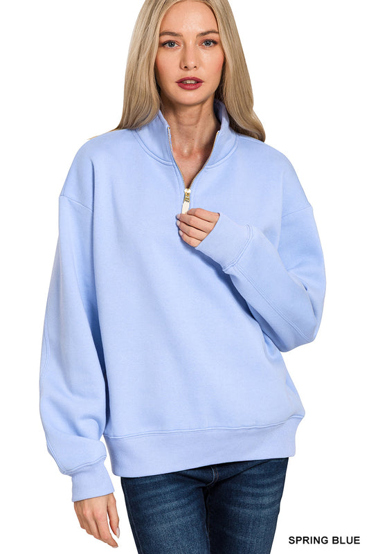 Fleece Half Zip Sweatshirt