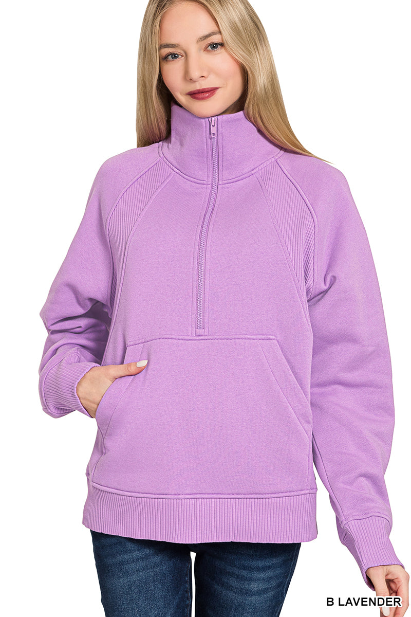 Half Zip W/Kangaroo Pocket