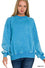 Acid wash fleece oversized pullover