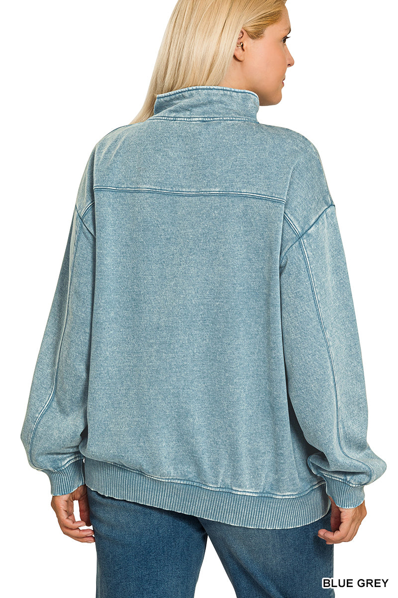 Plus half zip pullover